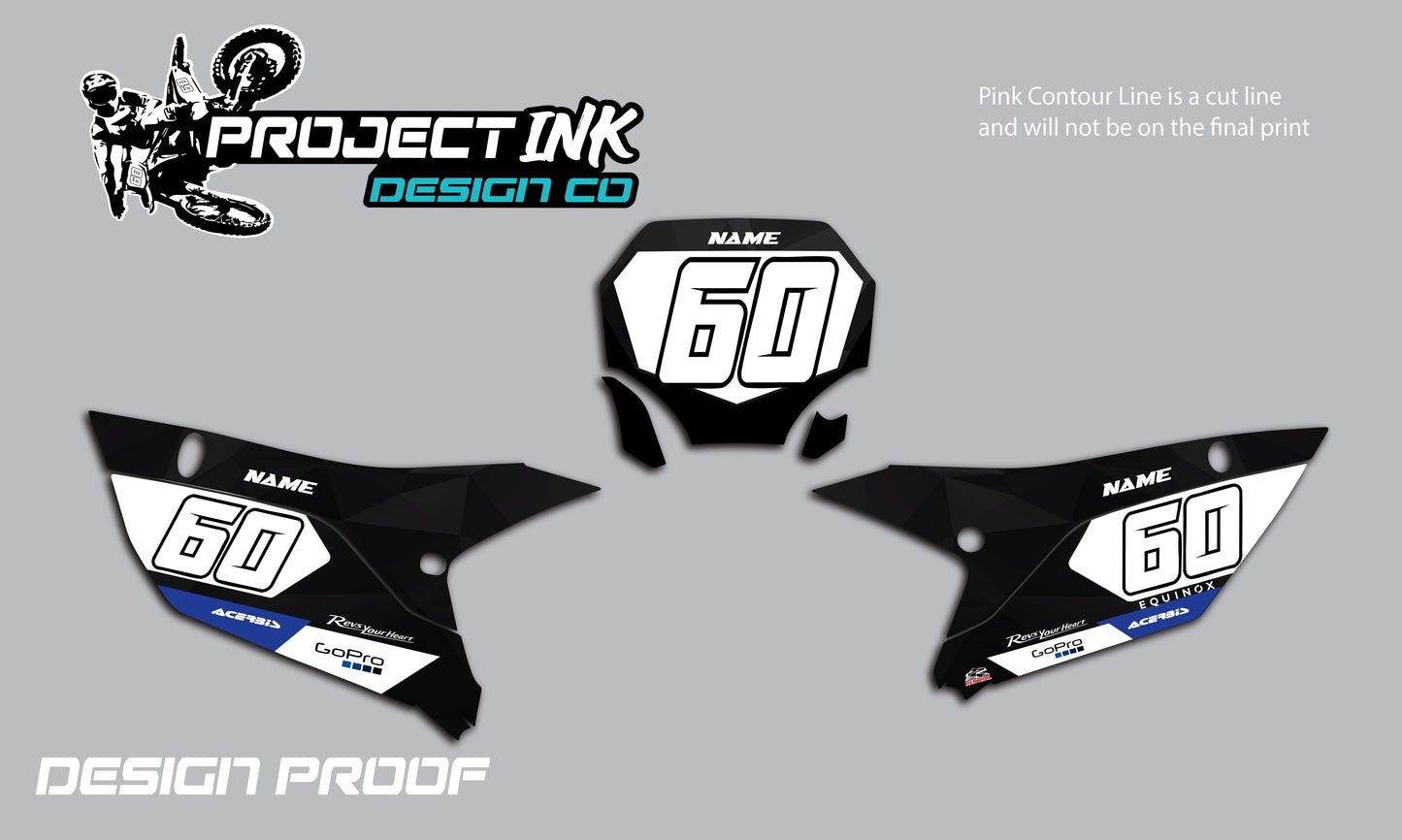 Dark Redbull Yamaha Number Plates