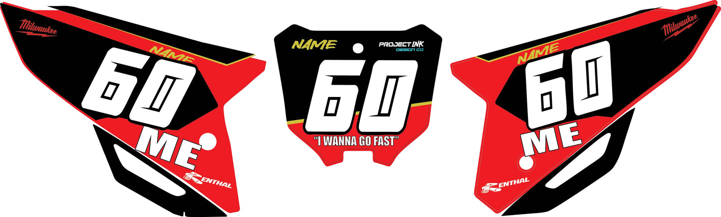 I Wanna Go Fast CR/CRF Number Plates CR/CRF