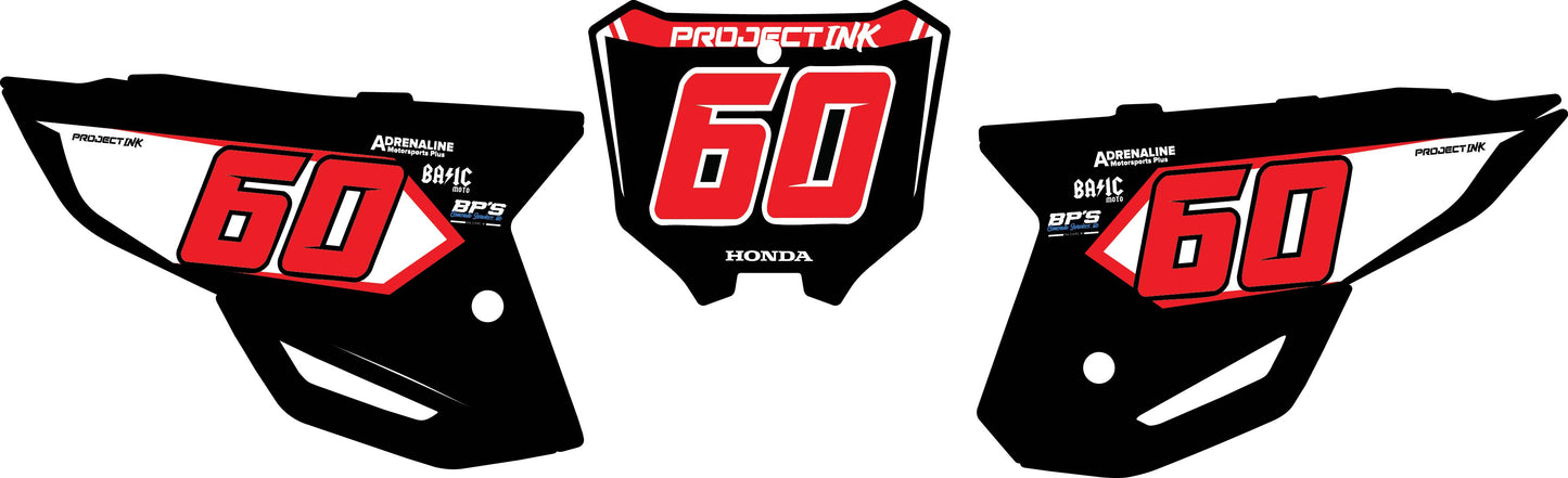 Ride Red Number Plates CR/CRF