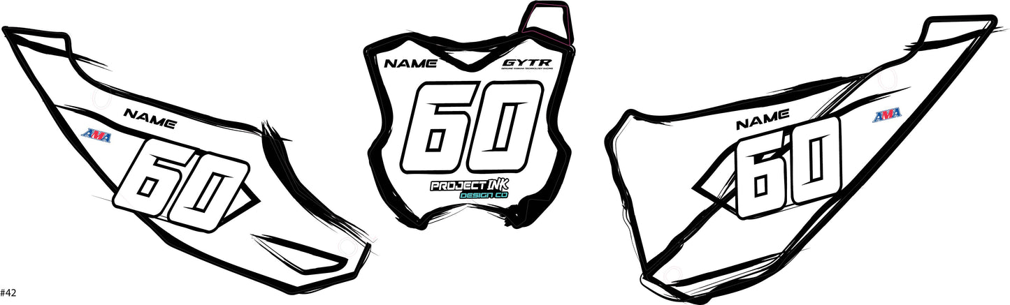 Sharpie Kawasaki Number Plates - Kx/Kxf