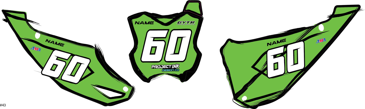 Sharpie Kawasaki Number Plates - Kx/Kxf