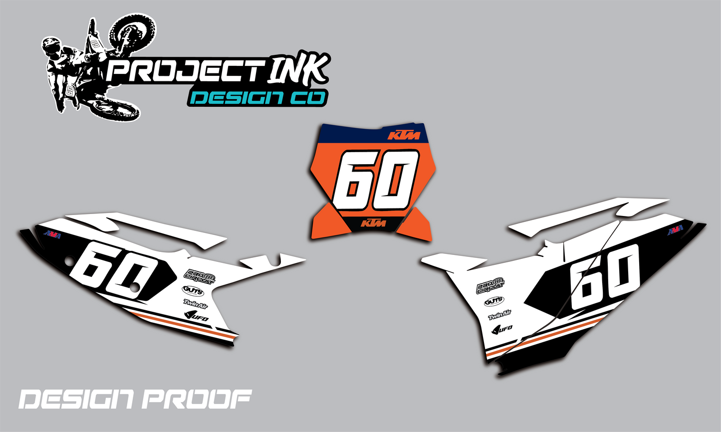 White KTM Number Plates