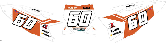 KTM Number Plates Sx/Sxf
