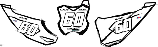 Sharpie Kawasaki Number Plates - Kx/Kxf
