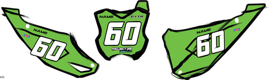 Sharpie Kawasaki Number Plates - Kx/Kxf