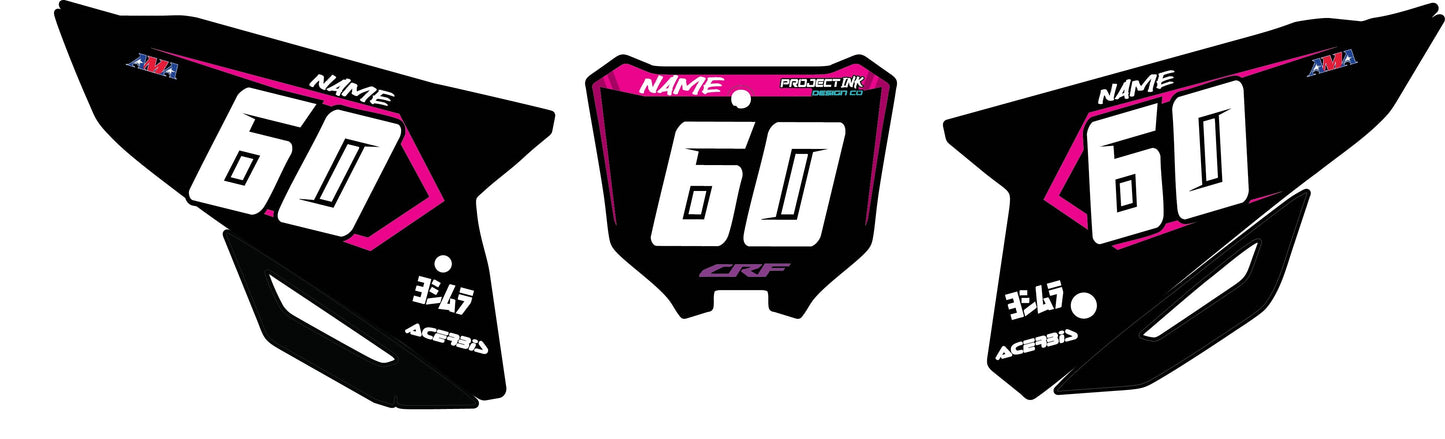Oem Pink Style Number Plates CR/CRF