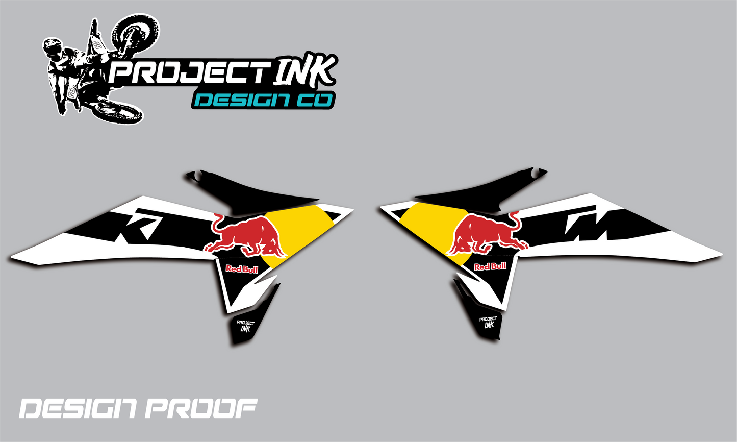 White Redbull KTM shrouds