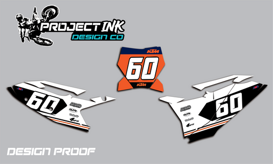 White KTM Number Plates